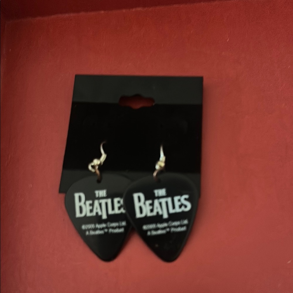 The Beatles Black Earrings